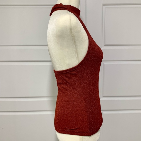 Michael Stars | Metallic Low-Back Halter Top - Picture 2 of 5